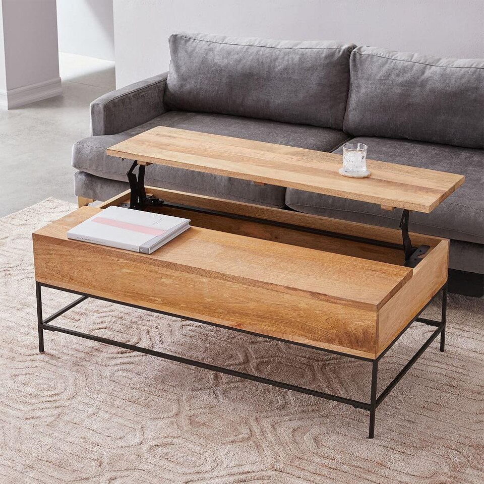 Industrial Storage Coffee Table - Large (127 cm) | West Elm Australia